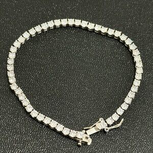 Classic Silver Tennis Bracelet - Women's Jewelry